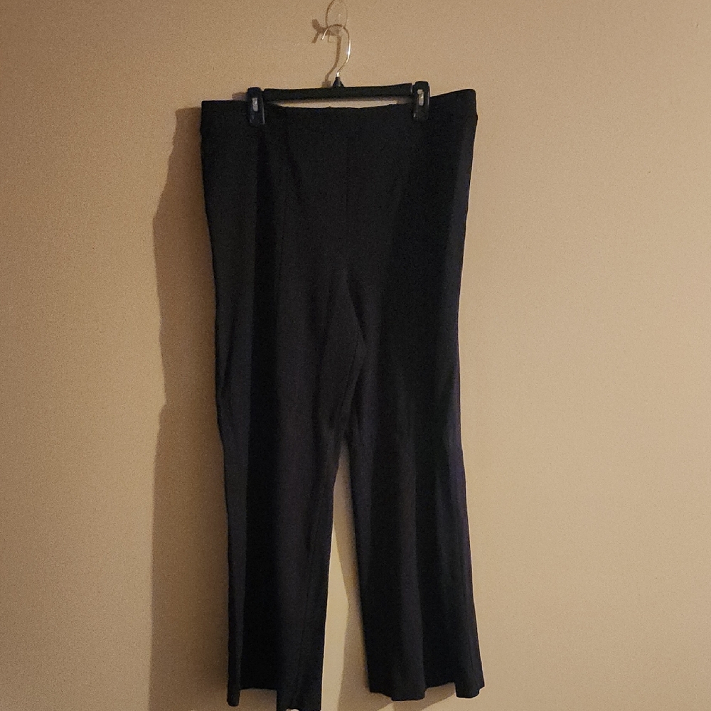 Cato Black Wide Leg Pants Womens Size XL High Rise Workwear